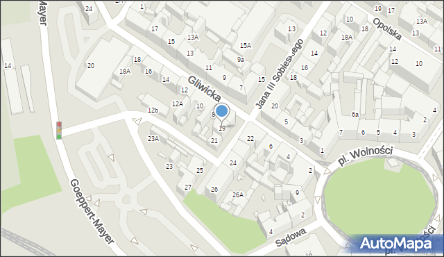 Katowice, Króla Jana III Sobieskiego, 19, mapa Katowic