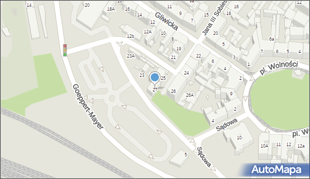 Katowice, Króla Jana III Sobieskiego, 27, mapa Katowic
