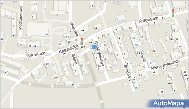 Katowice, Kraszewskiego Józefa Ignacego, 4, mapa Katowic