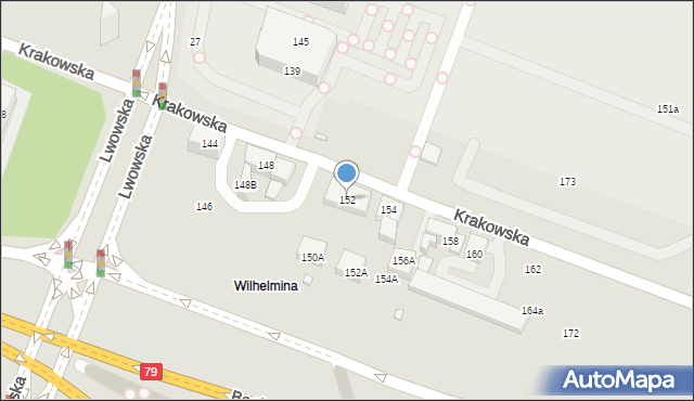 Katowice, Krakowska, 152, mapa Katowic