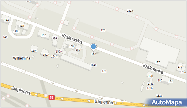 Katowice, Krakowska, 162, mapa Katowic