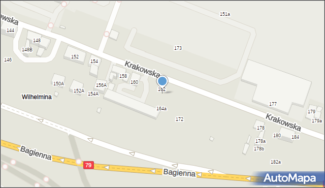 Katowice, Krakowska, 164, mapa Katowic