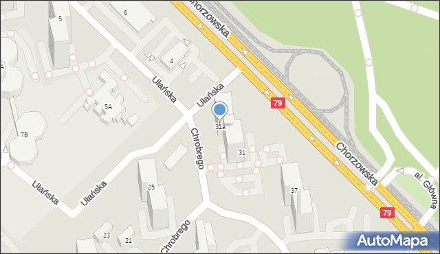 Katowice, Króla Bolesława Chrobrego, 31a, mapa Katowic
