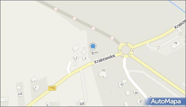 Kazimierza Wielka, Krakowska, 62, mapa Kazimierza Wielka
