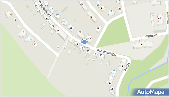 Kędzierzyn-Koźle, Krasińskiego Zygmunta, 38, mapa Kędzierzyna-Koźle