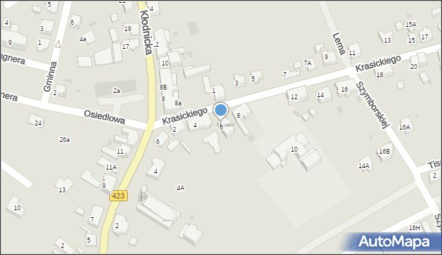 Kędzierzyn-Koźle, Krasickiego Ignacego, bp., 6, mapa Kędzierzyna-Koźle