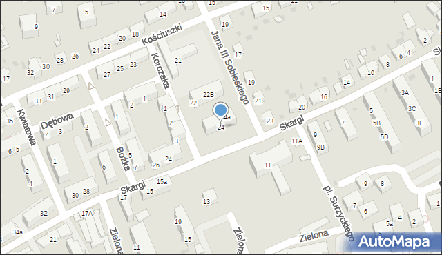 Kędzierzyn-Koźle, Króla Jana III Sobieskiego, 24, mapa Kędzierzyna-Koźle