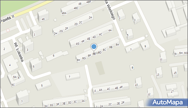 Kędzierzyn-Koźle, Króla Kazimierza Wielkiego, 8E, mapa Kędzierzyna-Koźle