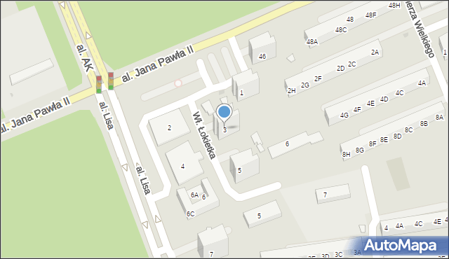 Kędzierzyn-Koźle, Króla Władysława Łokietka, 3, mapa Kędzierzyna-Koźle