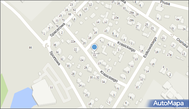 Kępno, Krasickiego Ignacego, bp., 11, mapa Kępno