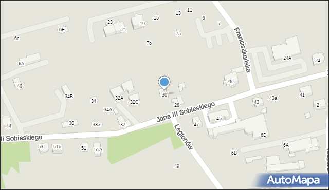 Kęty, Króla Jana III Sobieskiego, 30, mapa Kęty