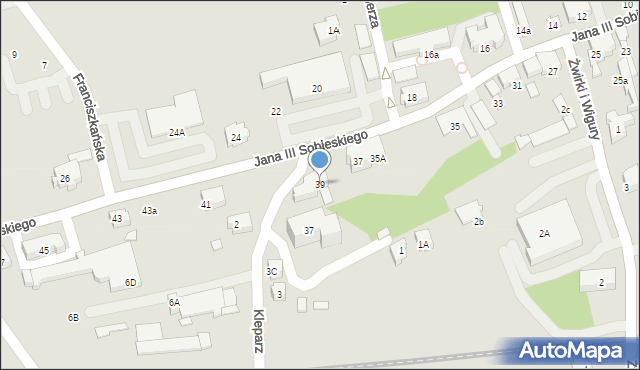 Kęty, Króla Jana III Sobieskiego, 39, mapa Kęty
