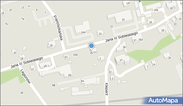 Kęty, Króla Jana III Sobieskiego, 41, mapa Kęty