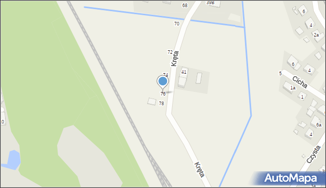 Kiekrz, Kręta, 76, mapa Kiekrz