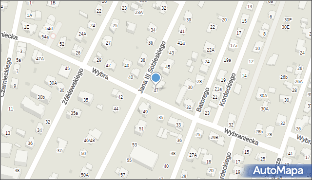 Kielce, Króla Jana III Sobieskiego, 47, mapa Kielc