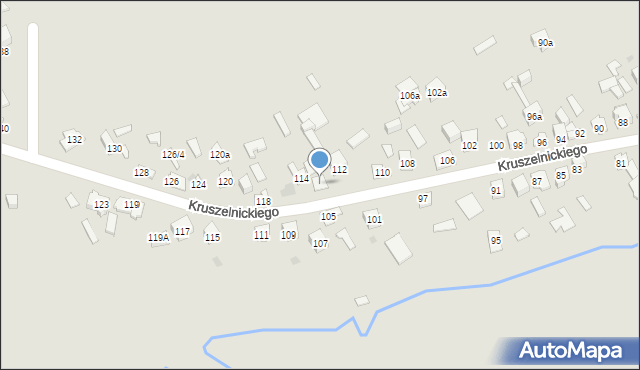 Kielce, Kruszelnickiego Zbigniewa, ppor., 114a, mapa Kielc