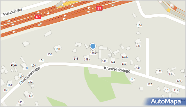 Kielce, Kruszelnickiego Zbigniewa, ppor., 146a, mapa Kielc