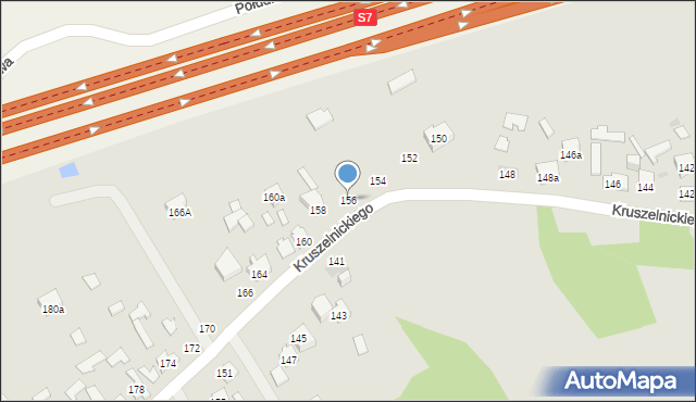 Kielce, Kruszelnickiego Zbigniewa, ppor., 156, mapa Kielc