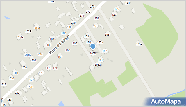 Kielce, Kruszelnickiego Zbigniewa, ppor., 163B, mapa Kielc