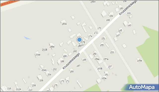 Kielce, Kruszelnickiego Zbigniewa, ppor., 180, mapa Kielc