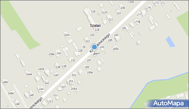 Kielce, Kruszelnickiego Zbigniewa, ppor., 195, mapa Kielc