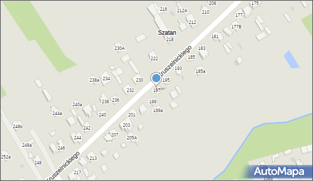 Kielce, Kruszelnickiego Zbigniewa, ppor., 197, mapa Kielc