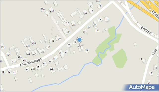 Kielce, Kruszelnickiego Zbigniewa, ppor., 21, mapa Kielc