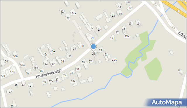 Kielce, Kruszelnickiego Zbigniewa, ppor., 25, mapa Kielc