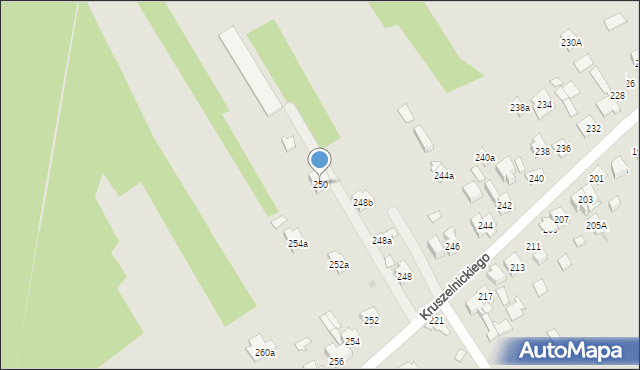 Kielce, Kruszelnickiego Zbigniewa, ppor., 250, mapa Kielc