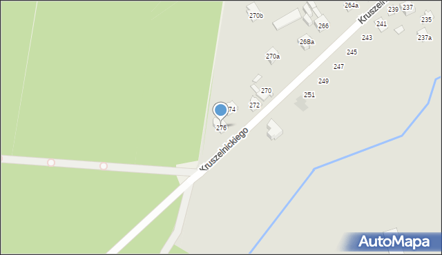 Kielce, Kruszelnickiego Zbigniewa, ppor., 276, mapa Kielc