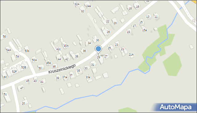 Kielce, Kruszelnickiego Zbigniewa, ppor., 29, mapa Kielc