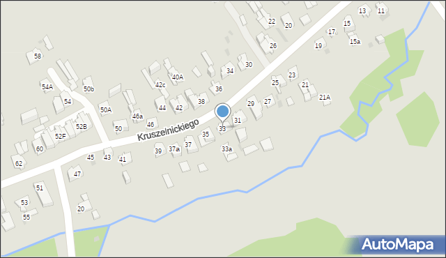 Kielce, Kruszelnickiego Zbigniewa, ppor., 33, mapa Kielc