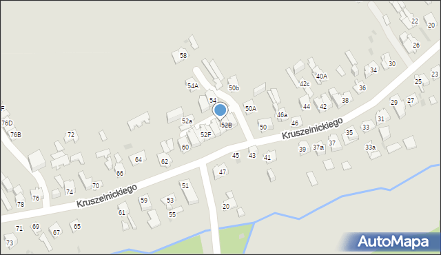 Kielce, Kruszelnickiego Zbigniewa, ppor., 52C, mapa Kielc