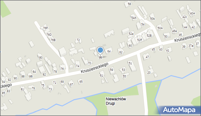 Kielce, Kruszelnickiego Zbigniewa, ppor., 66, mapa Kielc