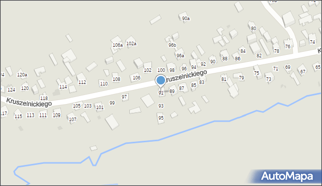 Kielce, Kruszelnickiego Zbigniewa, ppor., 91, mapa Kielc