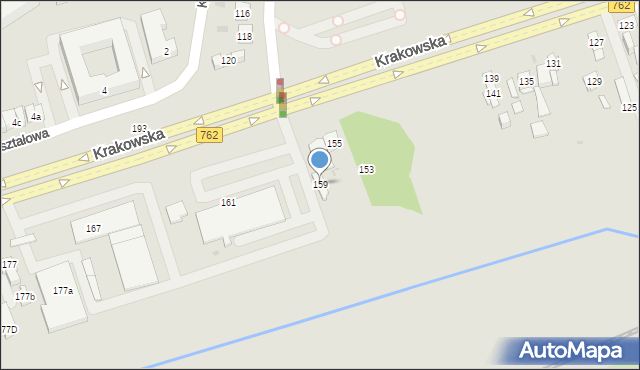 Kielce, Krakowska, 159, mapa Kielc