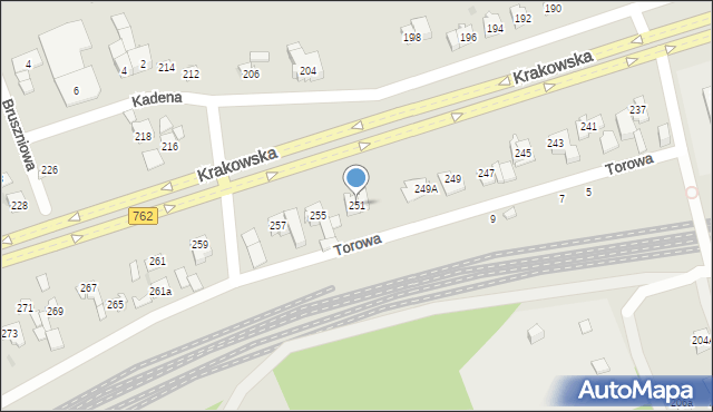 Kielce, Krakowska, 251, mapa Kielc