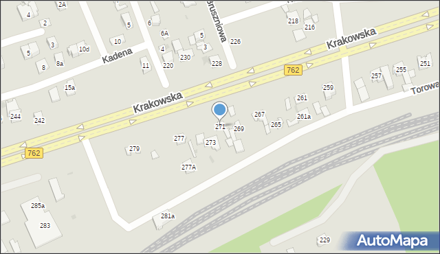 Kielce, Krakowska, 271, mapa Kielc