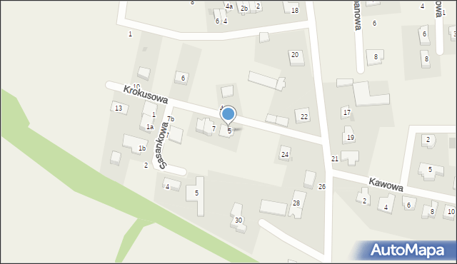 Kiełczówek, Krokusowa, 5, mapa Kiełczówek