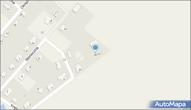 Klawkowo, Kręta, 24, mapa Klawkowo
