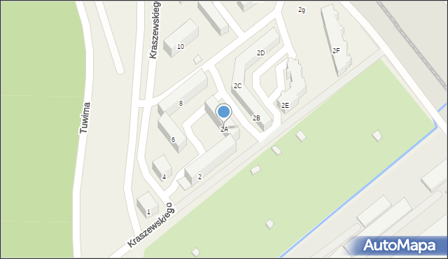 Kleosin, Kraszewskiego Józefa Ignacego, 2A, mapa Kleosin