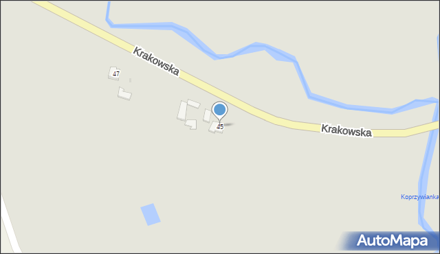 Klimontów, Krakowska, 45, mapa Klimontów