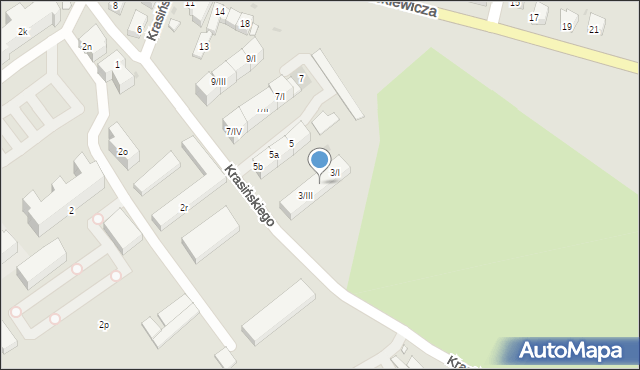 Kłodzko, Krasińskiego Zygmunta, 3/II, mapa Kłodzka