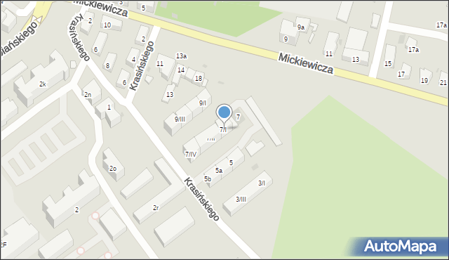 Kłodzko, Krasińskiego Zygmunta, 7/I, mapa Kłodzka