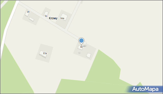 Klonowo, Krowy, 92, mapa Klonowo