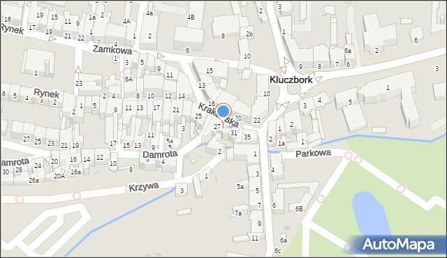 Kluczbork, Krakowska, 18a, mapa Kluczbork