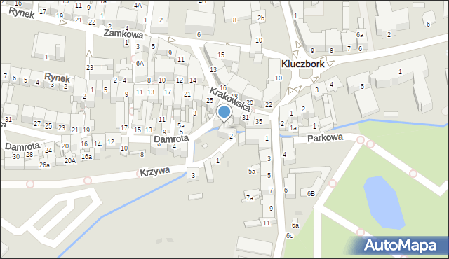 Kluczbork, Krakowska, 29A, mapa Kluczbork