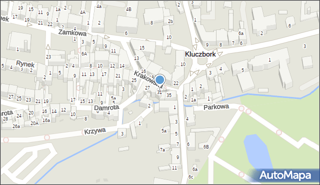 Kluczbork, Krakowska, 31, mapa Kluczbork