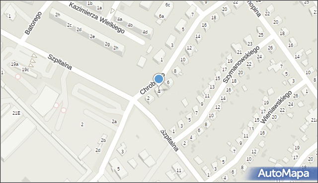 Knurów, Króla Bolesława Chrobrego, 4, mapa Knurów