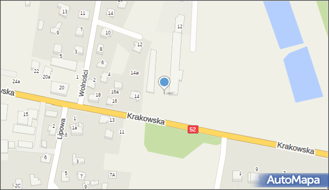 Kobiernice, Krakowska, 12, mapa Kobiernice